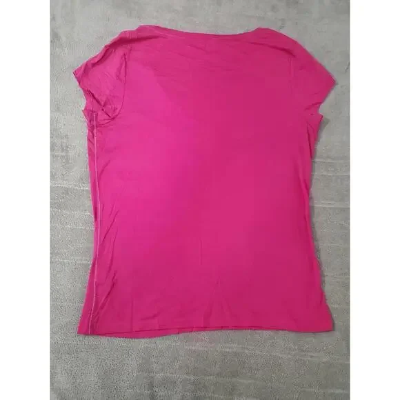 Vintage Aeropostale Pink V-Neck Graphic T-Shirt XL - Picture 4 of 4